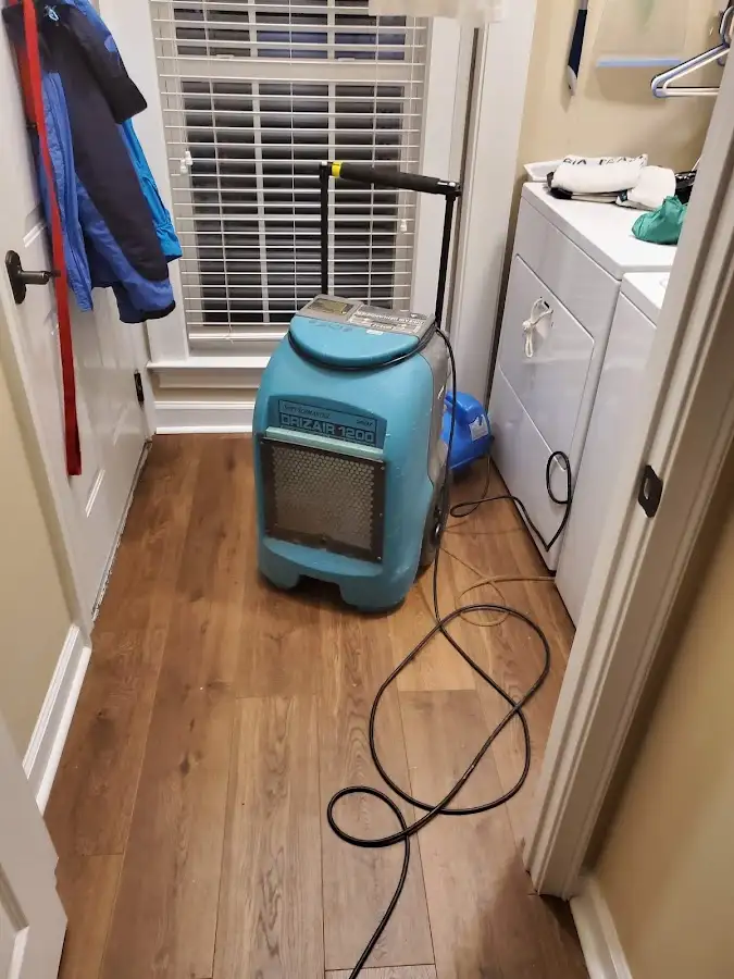 Commercial dehumidifier deployed for Flood Damage Cleanup in Rindge